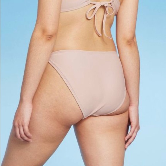 WILD FABLE WOMENS BIKINI BOTTOM SIDE TIE CHEEKY TAN CREAM COLOR - Picture 6 of 7